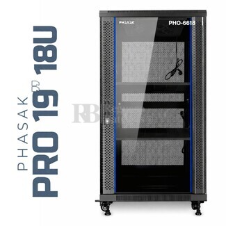 Armario Rack 18U 600x600 | Phasak Pro PHO-6618 19 In